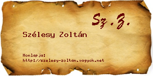 Szélesy Zoltán névjegykártya