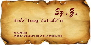 Szélesy Zoltán névjegykártya