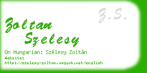 zoltan szelesy business card